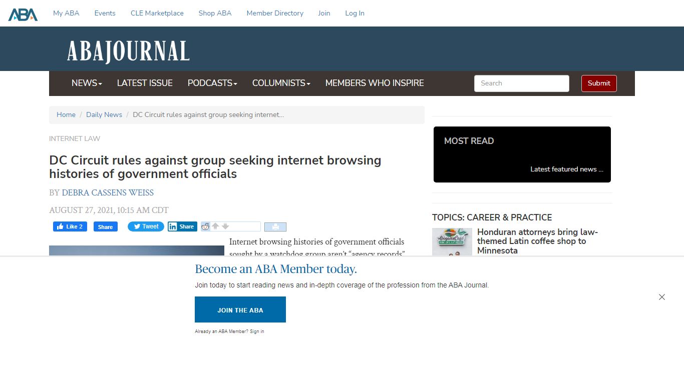 DC Circuit rules against group seeking internet browsing histories of ...