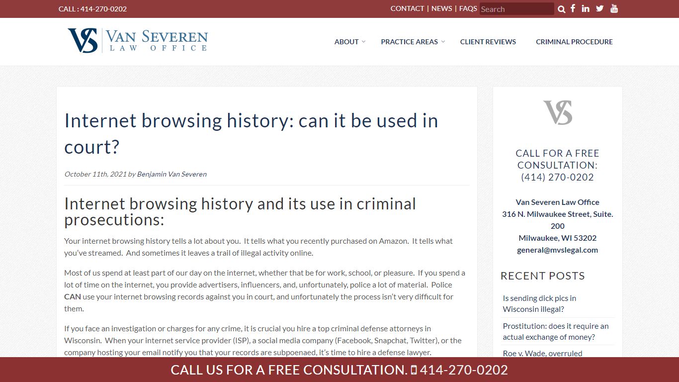 Internet browsing history: can it be used in court? Criminal Defense